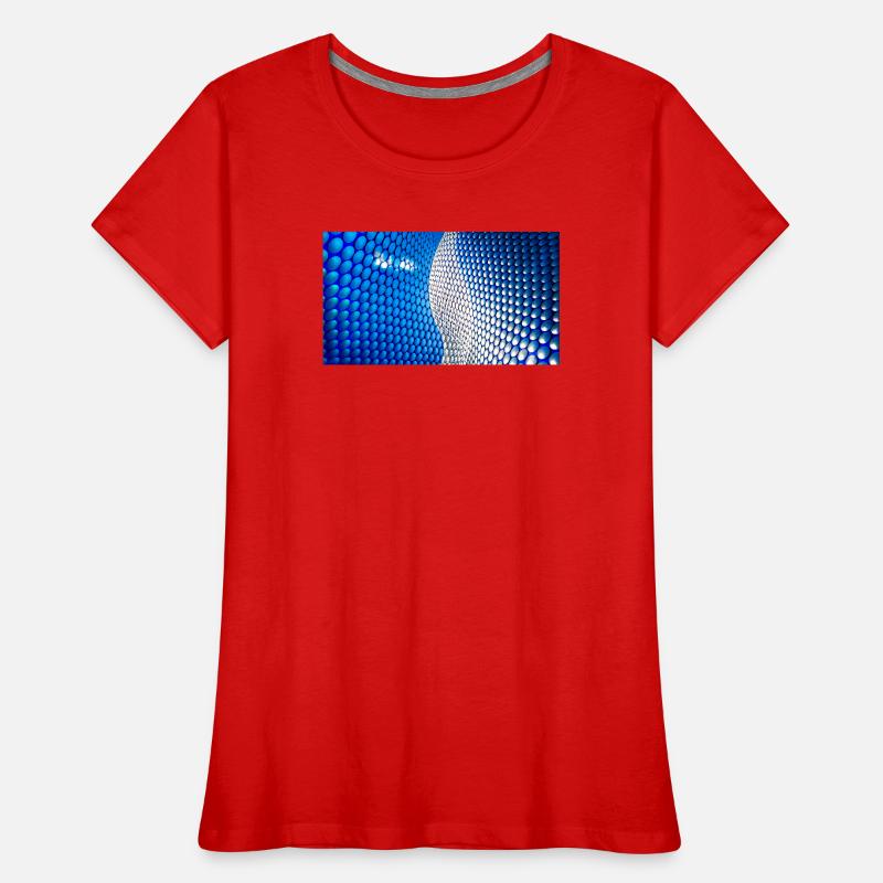Cobalt Bubblewave Abstract Frauen Premium Bio T-Shirt