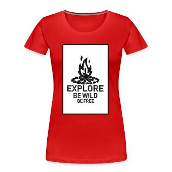 B Wild B frei - Frauen Premium Bio T-Shirt - Rot - Vorne - Mia (176cm)