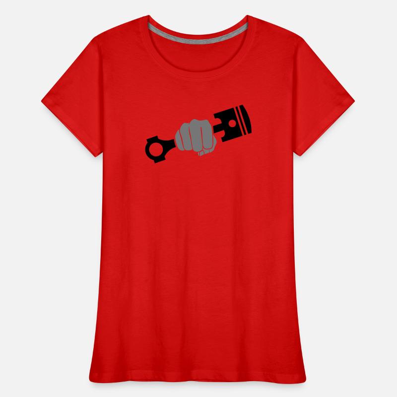 Fist holds engine piston Women's Premium Organic T-Shirt