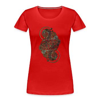 Great Viking Ornament - Women's Premium Organic T-Shirt - red - Front - Mia (176cm)