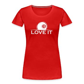 8 balles adorent Billiards Team Club Group Graphics - T-shirt bio Premium Femme - rouge - Devant - Mia (176cm)