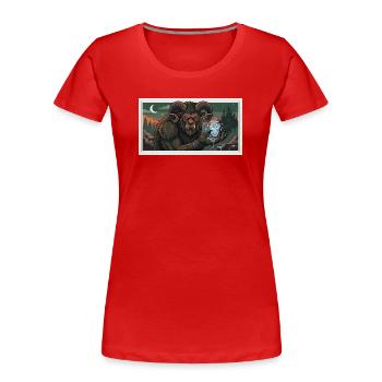 beast with a frozen heart - Women's Premium Organic T-Shirt - red - Front - Mia (176cm)