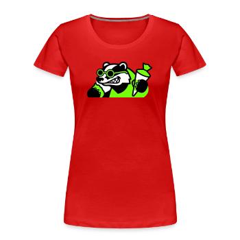 Cool Badger Back to School Icon - Women's Premium Organic T-Shirt - red - Front - Mia (176cm)