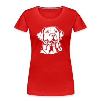 LABRADOR PORTRAIT - Frauen Premium Bio T-Shirt - Rot - Vorne - Mia (176cm)