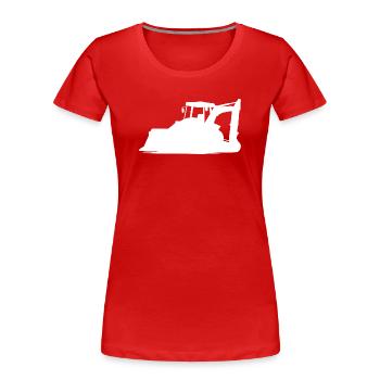 Opérateur d’excavatrice et d’équipement de construction Silhouette – - T-shirt bio Premium Femme - rouge - Devant - Mia (176cm)