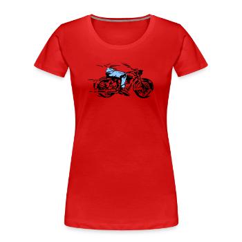 cycliste - T-shirt bio Premium Femme - rouge - Devant - Mia (176cm)