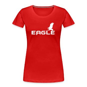 Eagle - Adler - Frauen Premium Bio T-Shirt - Rot - Vorne - Mia (176cm)