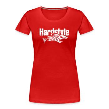 Hardstyle - Frauen Premium Bio T-Shirt - Rot - Vorne - Mia (176cm)