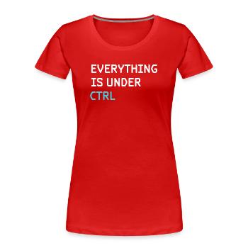 Programmation drôle - Programmeur Ingénieur logiciel - T-shirt bio Premium Femme - rouge - Devant - Mia (176cm)
