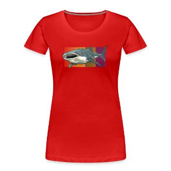Requin-baleine Rhincodon typus - T-shirt bio Premium Femme - rouge - Devant - Mia (176cm)