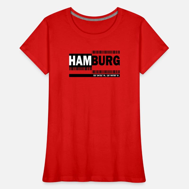 HAMBOURG - code-barres T-shirt bio Premium Femme
