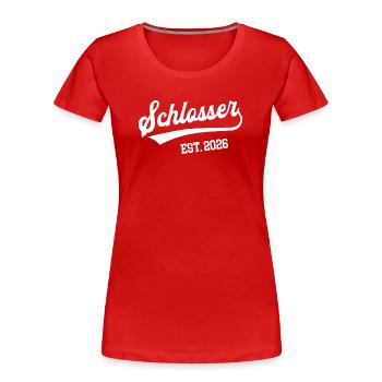 Schlosser 2026 Ausbildung Beruf Schlosserei Azubi - Frauen Premium Bio T-Shirt - Rot - Vorne - Mia (176cm)