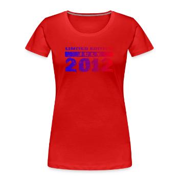 14th Birthday Limited Edition 07/2012 - Women's Premium Organic T-Shirt - red - Front - Mia (176cm)