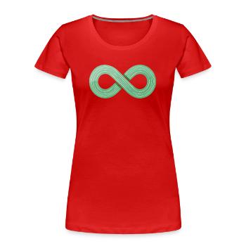 Montrez le flux ! - T-shirt bio Premium Femme - rouge - Devant - Mia (176cm)