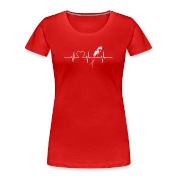Aras Ara - Frauen Premium Bio T-Shirt - Rot - Vorne - Mia (176cm)