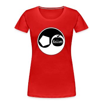 Sacred Chao - Frauen Premium Bio T-Shirt - Rot - Vorne - Mia (176cm)