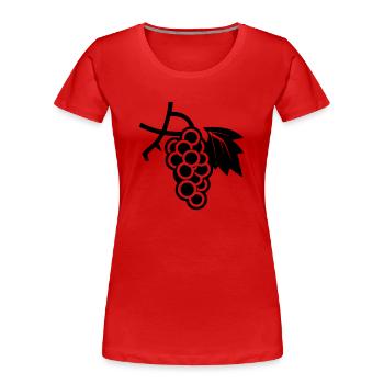 Bunch of grapes - Women's Premium Organic T-Shirt - red - Front - Mia (176cm)