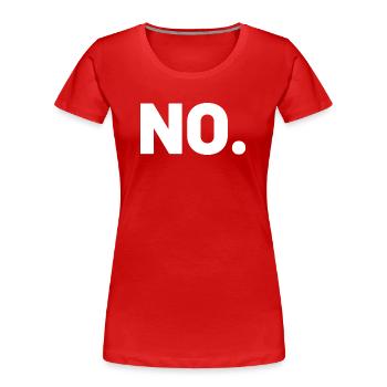 NON. - T-shirt bio Premium Femme - rouge - Devant - Mia (176cm)