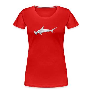 Tiburon martillon - Hammerhead shark - Requin - Women's Premium Organic T-Shirt - red - Front - Mia (176cm)