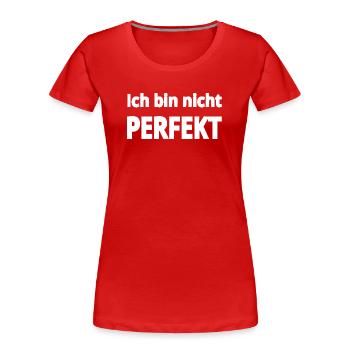 Perfekt - Frauen Premium Bio T-Shirt - Rot - Vorne - Mia (176cm)