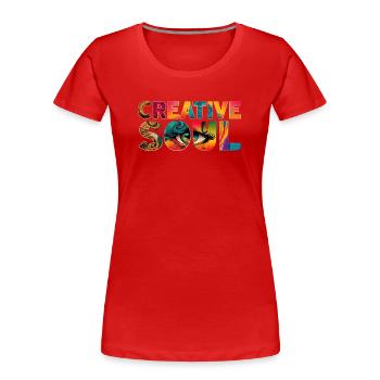 Creative Soul Bunt Künstler Spruch - Frauen Premium Bio T-Shirt - Rot - Vorne - Mia (176cm)