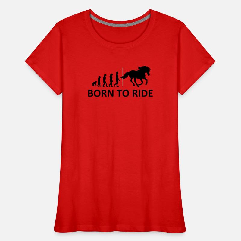 Né pour monter à cheval T-shirt bio Premium Femme