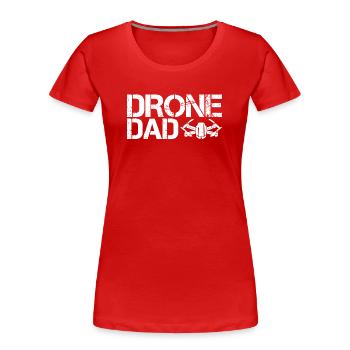 drone dad drone aviator icon father icon logo - Women's Premium Organic T-Shirt - red - Front - Mia (176cm)