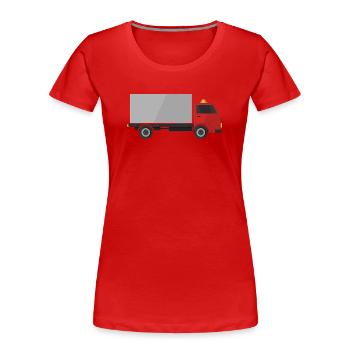 Truck - Women's Premium Organic T-Shirt - red - Front - Mia (176cm)