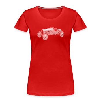 Véhicule pour enfants - T-shirt bio Premium Femme - rouge - Devant - Mia (176cm)
