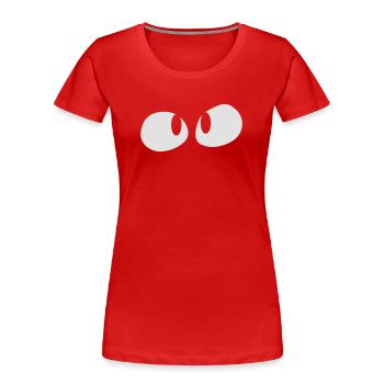yeux - T-shirt bio Premium Femme - rouge - Devant - Mia (176cm)
