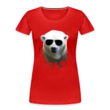 Polar Bear - Eisbär - Frauen Premium Bio T-Shirt - Rot - Vorne - Mia (176cm)
