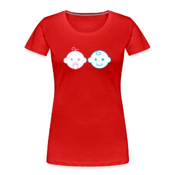 Baby boy oure girl - Women's Premium Organic T-Shirt - red - Front - Mia (176cm)