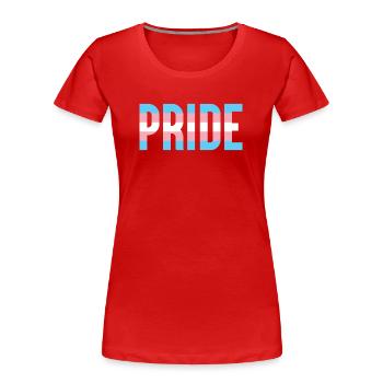Mois de la fierté LGBT - Fierté trans - T-shirt bio Premium Femme - rouge - Devant - Mia (176cm)