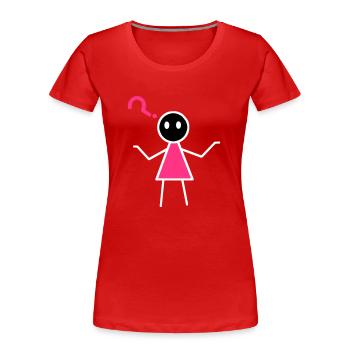 Supérieur? par Seli - T-shirt bio Premium Femme - rouge - Devant - Mia (176cm)