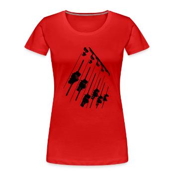 Mischpult - Frauen Premium Bio T-Shirt - Rot - Vorne - Mia (176cm)