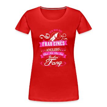 BESTER FANG - Liebe - Frauen Premium Bio T-Shirt - Rot - Vorne - Mia (176cm)