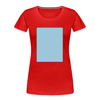 Rechteck gepunktet gefüll - Frauen Premium Bio T-Shirt - Rot - Vorne - Mia (176cm)