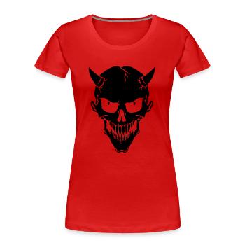 Devil - Frauen Premium Bio T-Shirt - Rot - Vorne - Mia (176cm)
