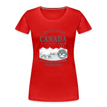Polar Bear - Canada - Frauen Premium Bio T-Shirt - Rot - Vorne - Mia (176cm)