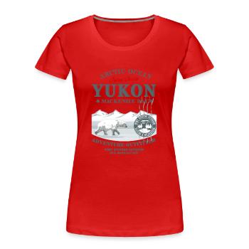 Yukon - Polar Bear - Eisbär - Frauen Premium Bio T-Shirt - Rot - Vorne - Mia (176cm)