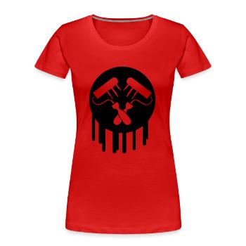 Painter Symbol - Women's Premium Organic T-Shirt - red - Front - Mia (176cm)