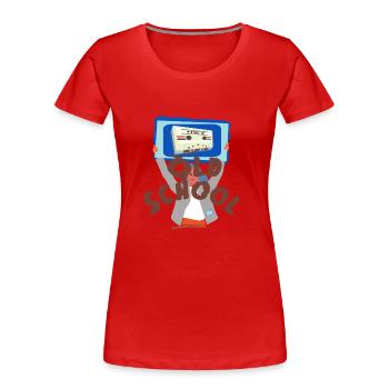 Oldschool Musik - Frauen Premium Bio T-Shirt - Rot - Vorne - Mia (176cm)