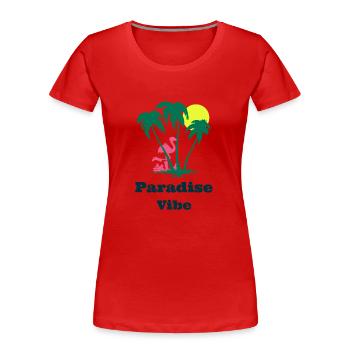 Love of the Tropics - Women's Premium Organic T-Shirt - red - Front - Mia (176cm)