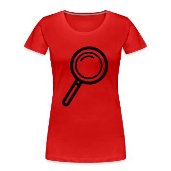 Lupe Symbol - Frauen Premium Bio T-Shirt - Rot - Vorne - Mia (176cm)