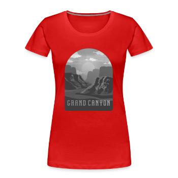 Grand Canyon Nationalpark Outfit Retro Grand - Frauen Premium Bio T-Shirt - Rot - Vorne - Mia (176cm)