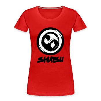 Shiatsu Yoga Meditation Massage Buddha Vektor 2 - Frauen Premium Bio T-Shirt - Rot - Vorne - Mia (176cm)