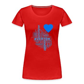 Liverpool - T-shirt bio Premium Femme - rouge - Devant - Mia (176cm)