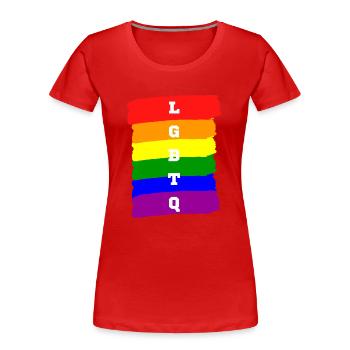 LGBTQ - Frauen Premium Bio T-Shirt - Rot - Vorne - Mia (176cm)