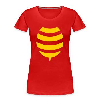 Costume d’abeille Costume d’abeille Carnaval du bas du corps - T-shirt bio Premium Femme - rouge - Devant - Mia (176cm)