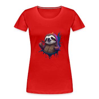 Comforter - Women's Premium Organic T-Shirt - red - Front - Mia (176cm)